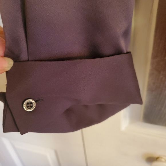 Worthington Slate Gray Blouse With Belt S Lg - Picture 6 of 11